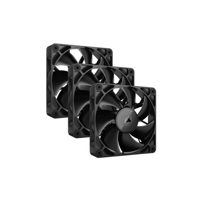 Corsair iCUE LINK RX120 12cm PWM Case Fans x3, Magnetic Dome Bearing, 2100 RPM, iCUE LINK Hub Included, Black