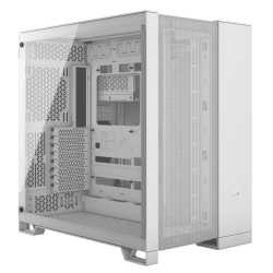 Corsair 6500D Airflow Dual Chamber Gaming Case w/ Glass Window, ATX, No Fans Inc., Fully Mesh Panelling, USB-C, White