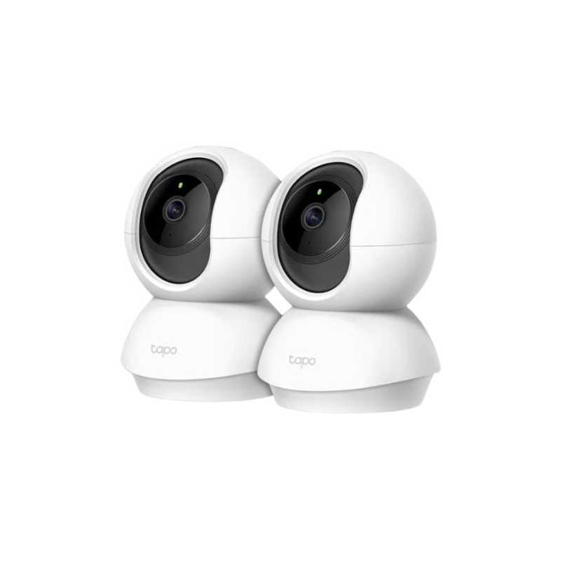 TP-LINK (TAPO C200P2) Pan/Tilt Home Security Wi-Fi Camera (2-Pack), 1080p, Night Vision, Motion Detection, Alarms, 2-way Audio, 