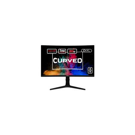 piXL CM27C7 27 Inch Curved Monitor, 165Hz, 1ms, Frameless, Freesync / G-Sync, Full HD, HDMI, Display Port, USB, Black with RGB L