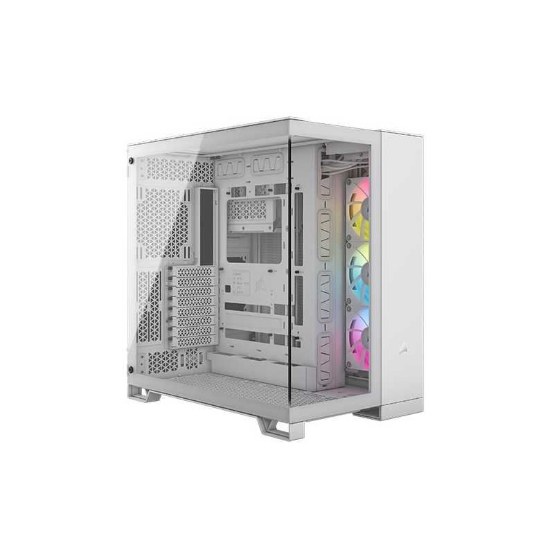 Corsair 6500X RGB iCUE Link Dual Chamber Gaming Case w/ Glass Side & Front, ATX, 3x RGB Fans, Mesh Panels, USB-C, Asus BTF Compa