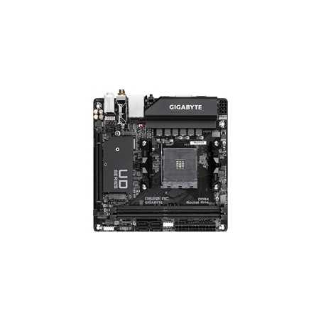 Gigabyte A520I AC Ultra Durable AMD AM4 Socket Motherboard, Mini-ITX, 2x DDR4 Slots, 1x M.2 Socket, Wifi 5, 1x Display Port 1.4 