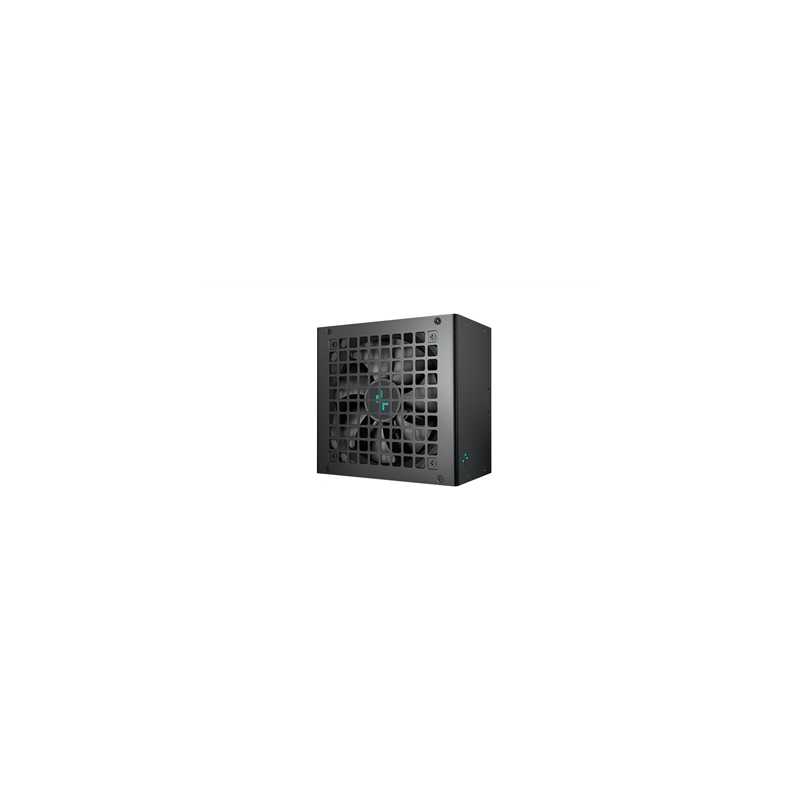 DeepCool PL750D 750W PSU, 120mm Silent Hydro Bearing Fan, 80 PLUS Bronze, Non Modular, UK Plug, Flat Black Cables, Stable with L