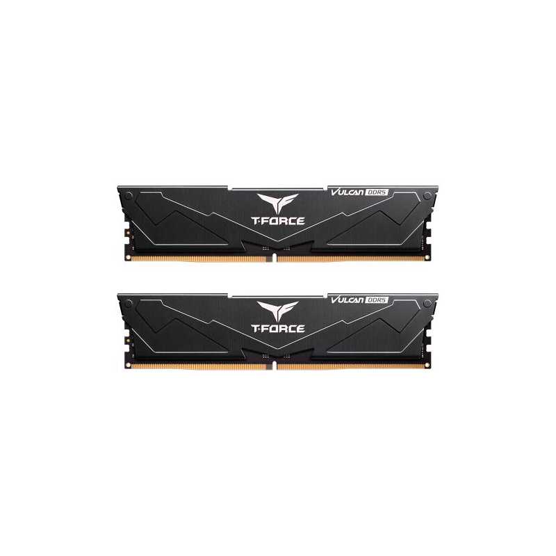 Team T-Force Vulcan 32GB Kit (2 x 16GB), DDR5, 6400MHz (PC5-5120), CL40, ECC, XMP 3.0, PMIC, DIMM Memory, Black