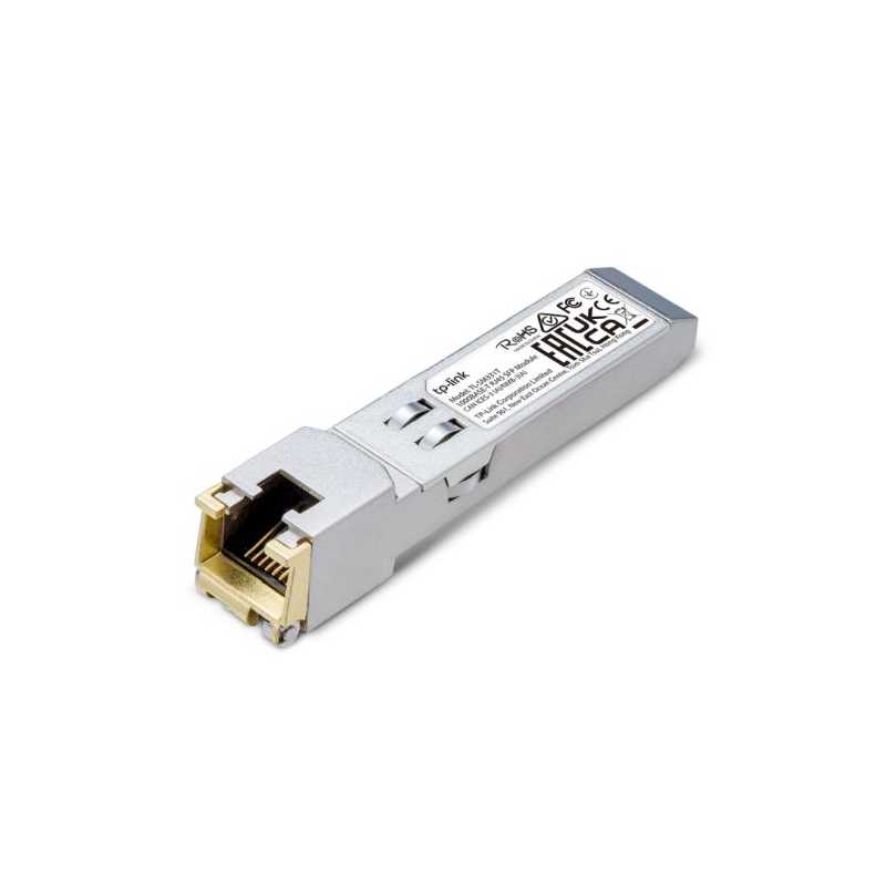 TP-LINK (TL-SM331T) 1000BASE-T RJ45 SFP Module, Support TX Disable, 	100m Reach Over Cat5e or Above, Hot-Pluggable