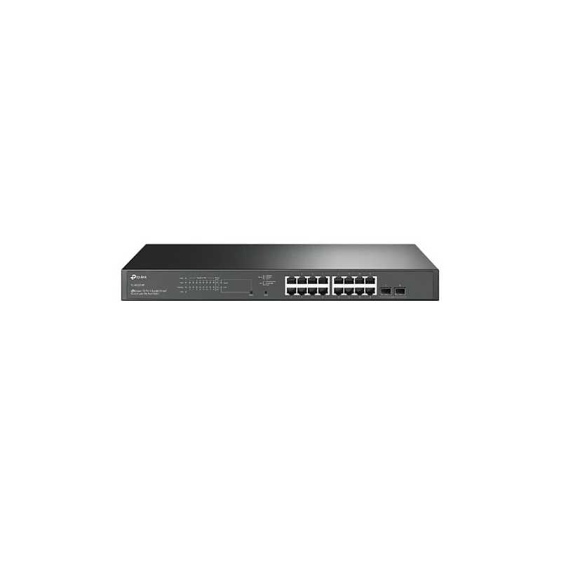 TP-LINK (TL-SG2218P) JetStream 18-Port Gigabit Smart Switch w/ 16-Port PoE+, 2x SFP, IPv6, Centralised Management