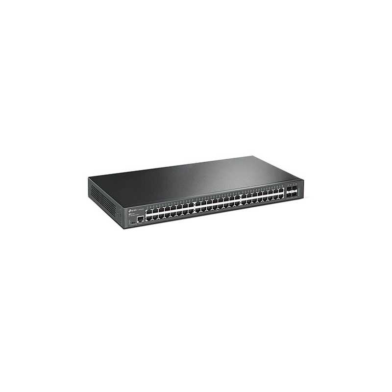 TP-LINK (TL-SG3452X) JetStream 48-Port Gigabit L2+ Managed Switch with 10GE 4 SFP+ Slots, L2/L3/L4 QoS, Fanless, Rackmountable