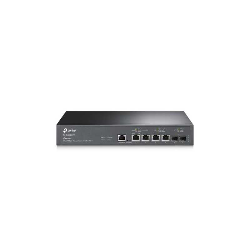 TP-LINK (TL-SX3206HPP) JetStream 6-Port 10GE L2+ Managed Switch with 4-Port PoE++, Rackmountable