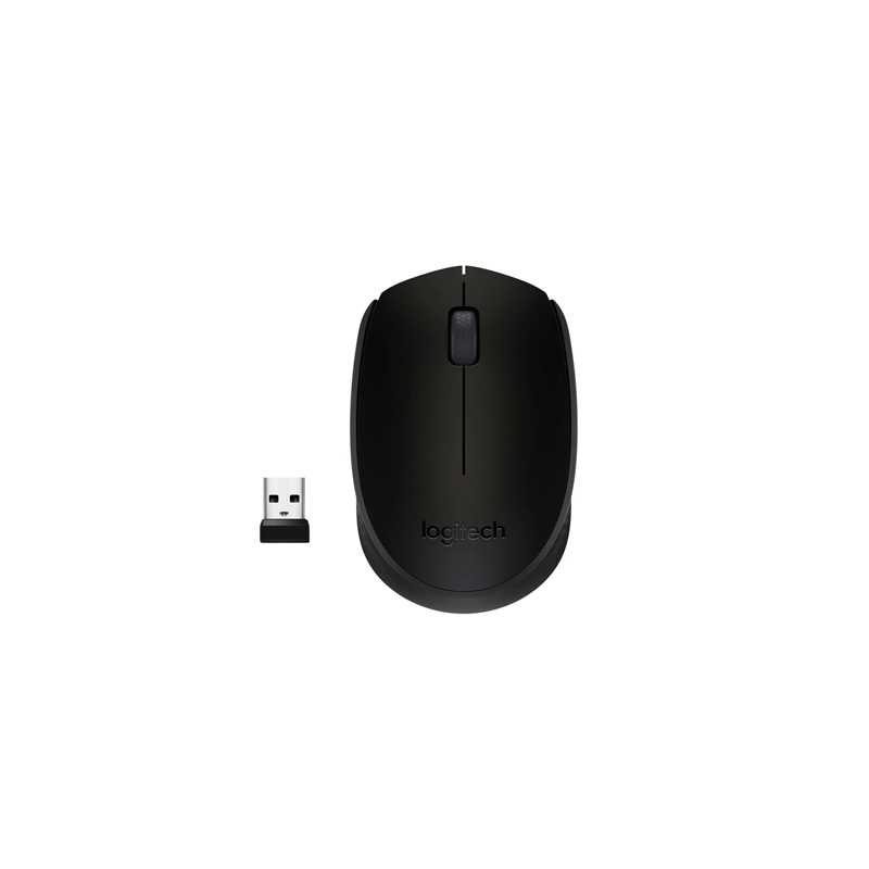 Logitech Wireless Mouse M171, Compact Ambidextrous Curve Design, 12-Month Battery, 2.4 GHz wireless connection, Black