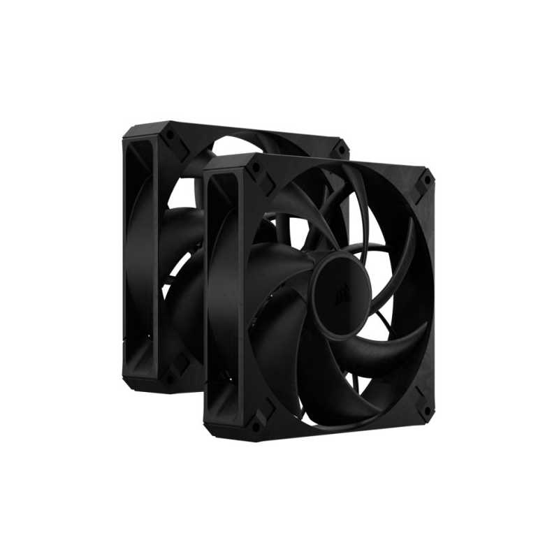 Corsair RS140 MAX 14cm PWM Thick Case Fans x2, 30mm Thick, Magnetic Dome Bearing, 1600 RPM, Liquid Crystal Polymer Construction