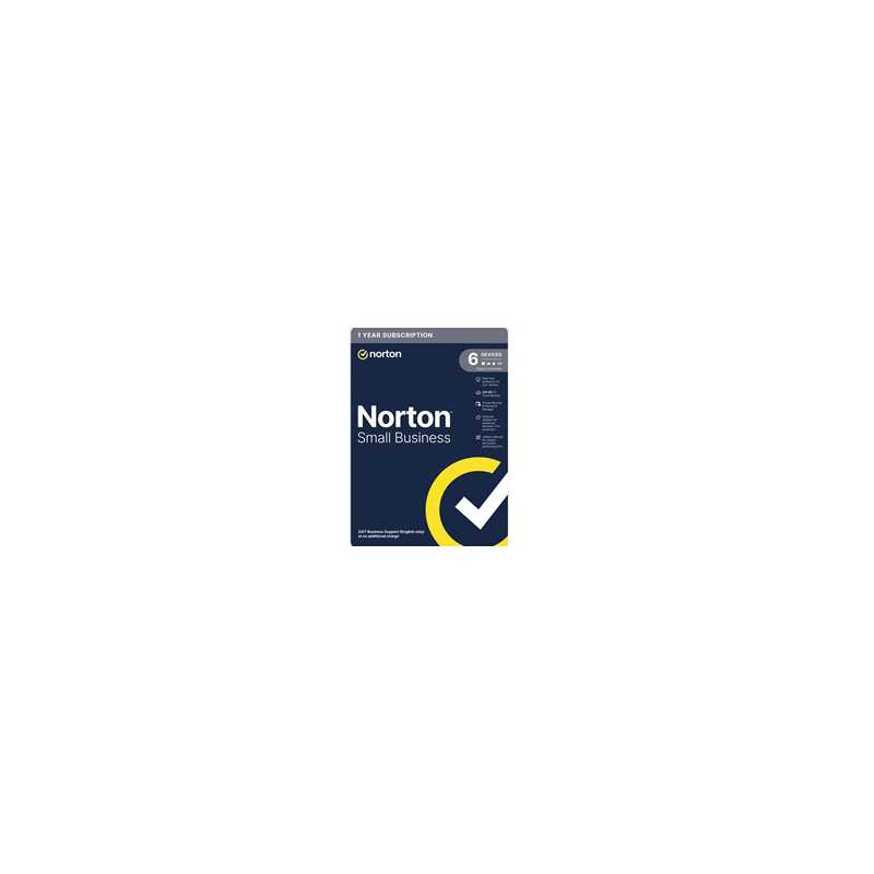 Norton Small Business, Antivirus Software, 6 Devices, 1-year Subscription, Includes 250GB of Cloud Storage, Dark Web Monitoring,