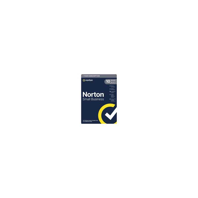 Norton Small Business, Antivirus Software, 10 Devices, 1-year Subscription, Includes 250GB of Cloud Storage, Dark Web Monitoring