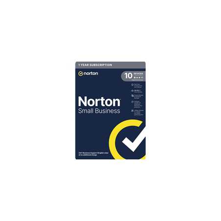 Norton Small Business, Antivirus Software, 10 Devices, 1-year Subscription, Includes 250GB of Cloud Storage, Dark Web Monitoring