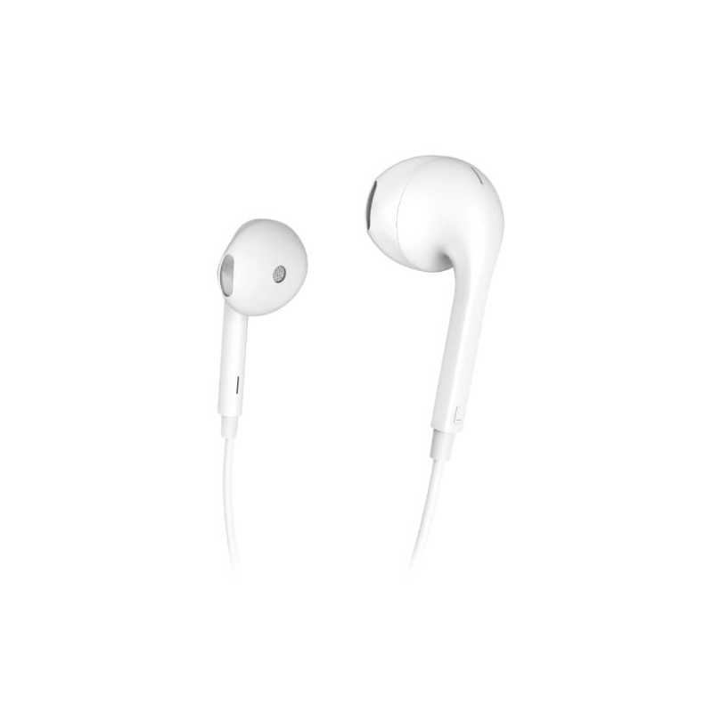 Hama Glow Apple/Lightning Earset with Microphone, Answer Button, Volume Control, White