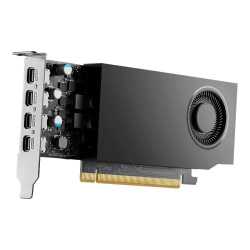 PNY RTXA1000 Professional Graphics Card, 8GB DDR6, 4 miniDP 1.4 (4x DP adapters), 2304 CUDA Cores, Low Profile (Bracket Included