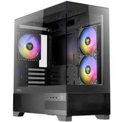 ANTEC CX500M Micro Tower Gaming Case, Black, 2  x USB 3.0 / 1 x USB Type-C, Tempered Glass Side Panel, Micro-ATX/ITX