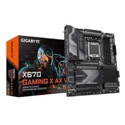Gigabyte X670 GAMING X AX V2 AMD AM5 Socket Motherboard, ATX, 4x DDR5 Slots, 4x M.2 Sockets, 2x USB-C Port, Fitted I/O Shield, W