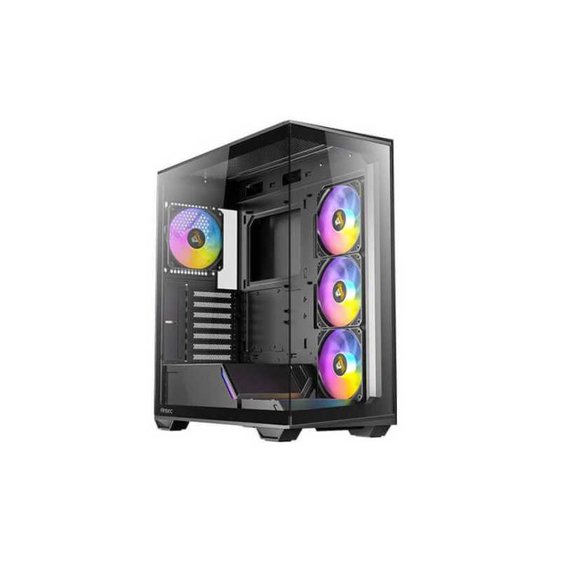 Antec C3 ARGB Gaming Case w/ Glass Side & Front, ATX, 4x ARGB Fans, Fan Controller, LED Control Button, Mesh Airflow, USB-C, Bla