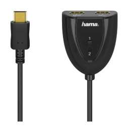 Hama 2x1 HDMI Switch, 2 Inputs, 1 Output, 1080p 60Hz, Plug and Play