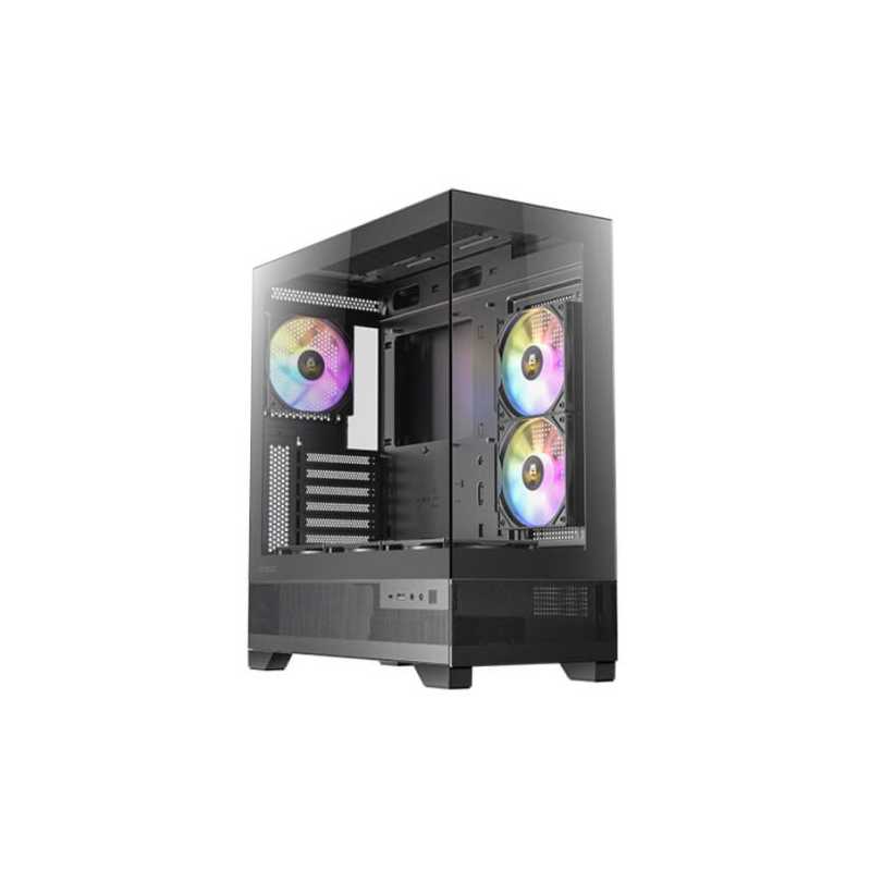 Antec CX700 RGB Elite Gaming Case w/ Glass Side & Front, ATX, 6x RGB Fans, LED Button, USB-C, Black