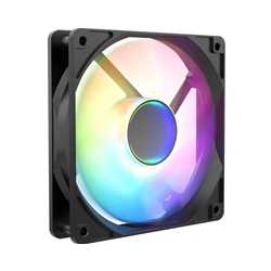 CIT Halo 120mm Infinity ARGB Black 4-Pin PWM High-Performance PC Cooling Fan with Addressable RGB Lighting and Superior Airflow