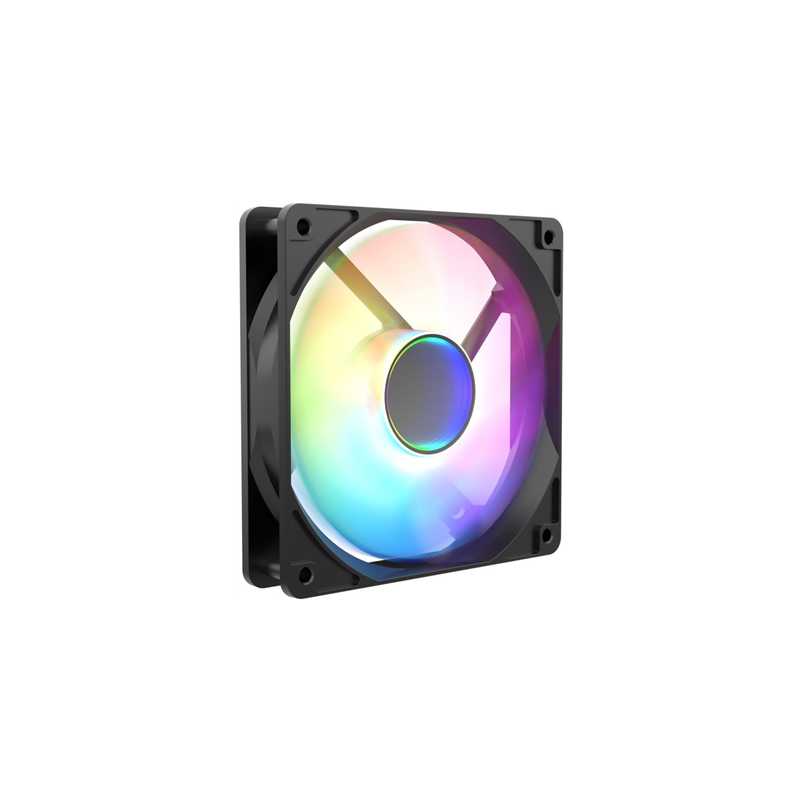 CIT Halo 120mm Infinity ARGB Black 4-Pin PWM High-Performance PC Cooling Fan with Addressable RGB Lighting and Superior Airflow