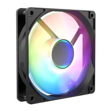 CIT Halo 120mm Infinity ARGB Black 4-Pin PWM High-Performance PC Cooling Fan with Addressable RGB Lighting and Superior Airflow