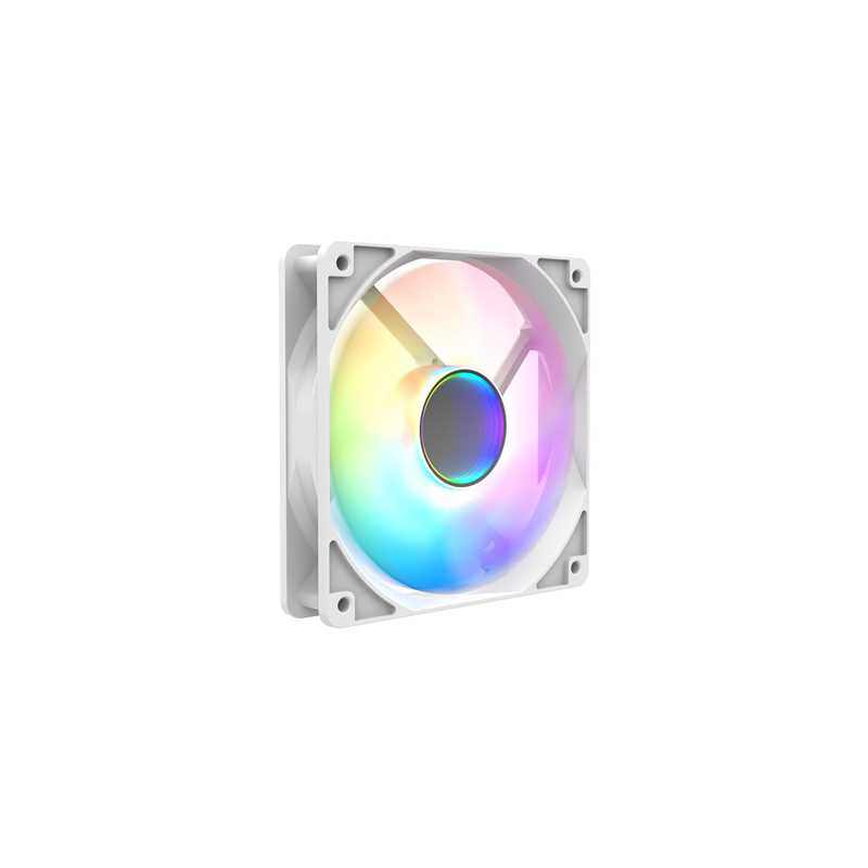 CIT Halo 120mm Infinity ARGB White 4-Pin PWM High-Performance PC Cooling Fan with Addressable RGB Lighting and Superior Airflow