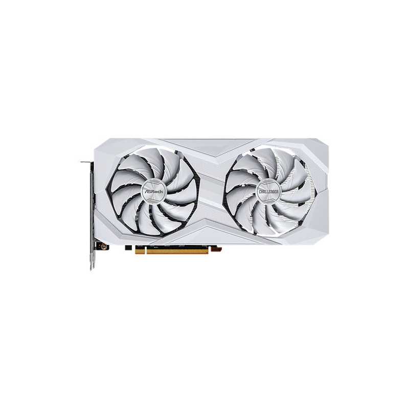 Asrock RX6600 Challenger White  8GB, 8GB GDDR6, HDMI, 3 DP, 2491MHz Clock, 0dB Cooling