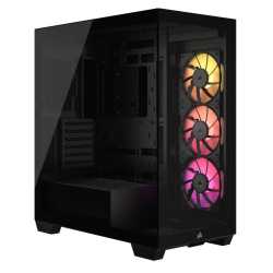 Corsair iCUE LINK 3500X RGB Gaming Case w/ Glass Side & Front, E-ATX, 3x RGB Fans & iCUE LINK Hub, USB-C, Asus BTF Compatible, B