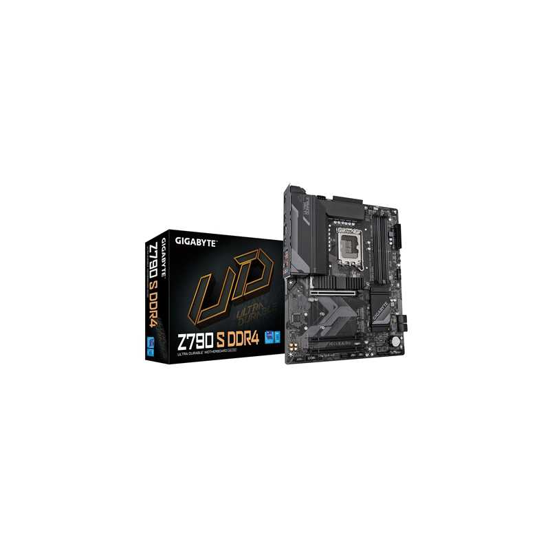 Gigabyte Z790 S DDR4 Ultra Durable Intel 1700 Socket Motherboard, ATX, 4x DDR4 Slots, 3x M.2 Sockets, 1x USB-C Port, Fitted I/O 