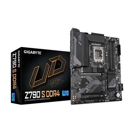 Gigabyte Z790 S DDR4 Ultra Durable Intel 1700 Socket Motherboard, ATX, 4x DDR4 Slots, 3x M.2 Sockets, 1x USB-C Port, Fitted I/O 