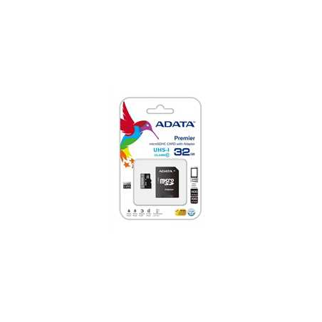 Adata Premier 32GB Micro SDHC UHS-I Class 10 Memory Card with Adaptor