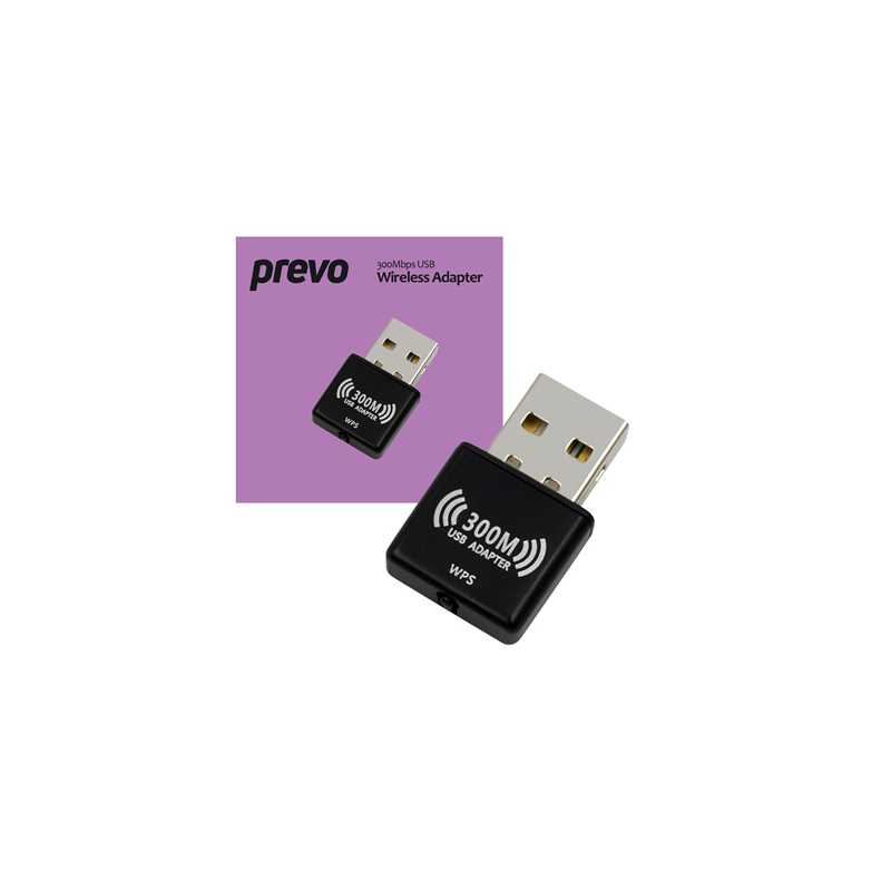 Prevo USBW4 300Mbps USB Wireless Network Adapter