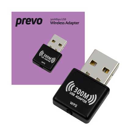 Prevo USBW4 300Mbps USB Wireless Network Adapter