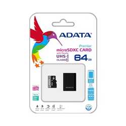 Adata Premier 64GB Micro SDHC UHS-I Class 10 Memory Card with Adaptor