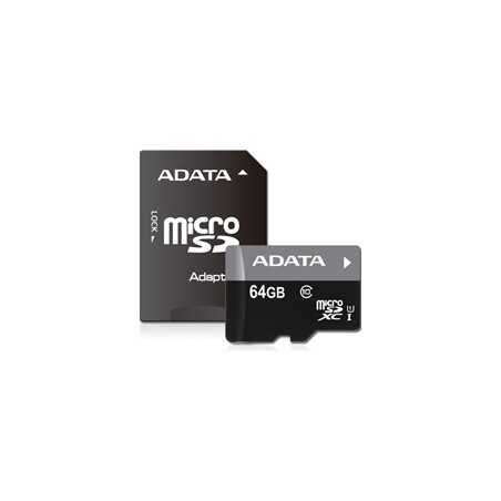 Adata Premier 64GB Micro SDHC UHS-I Class 10 Memory Card with Adaptor