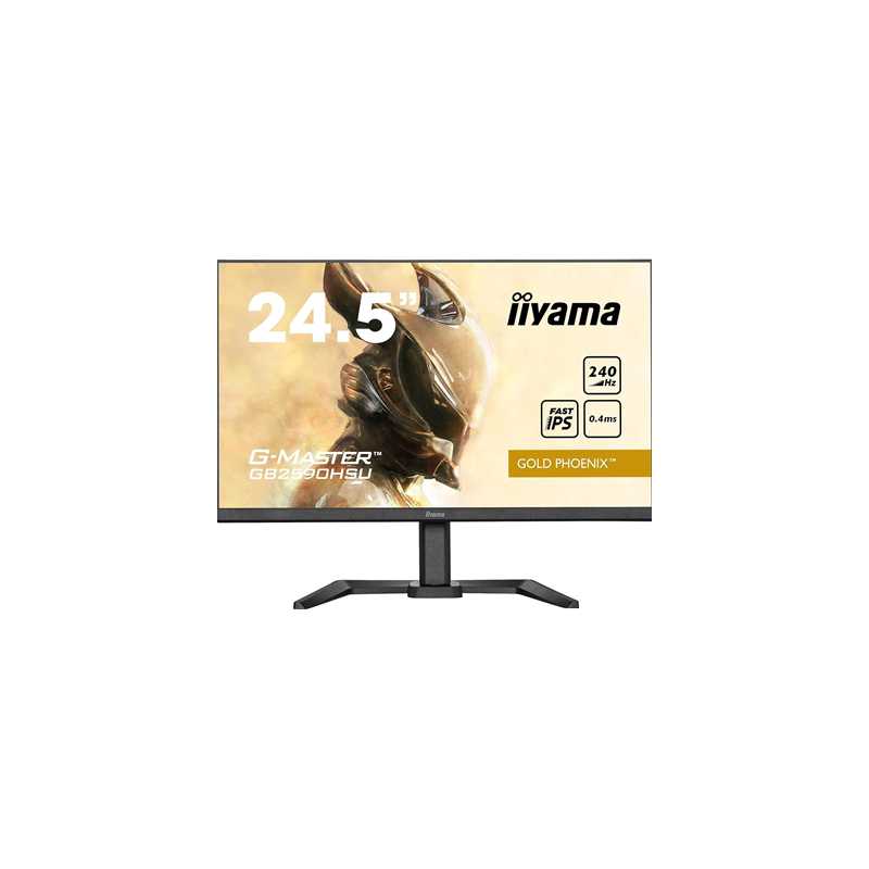 iiyama G-Master Gold Phoenix gaming monitor GB2590HSU-B5 24.5" Black, Ultra Slim Bezel, Full HD, 240Hz, 0.4ms, FreeSync, HDMI, 