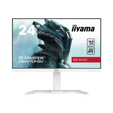 iiyama G-MASTER GB2470HSU-B5 Red Eagle 23.8 inch IPS Monitor, Full HD, 0.8ms, HDMI, DisplayPort, USB Hub, Freesync, 165Hz, Speak