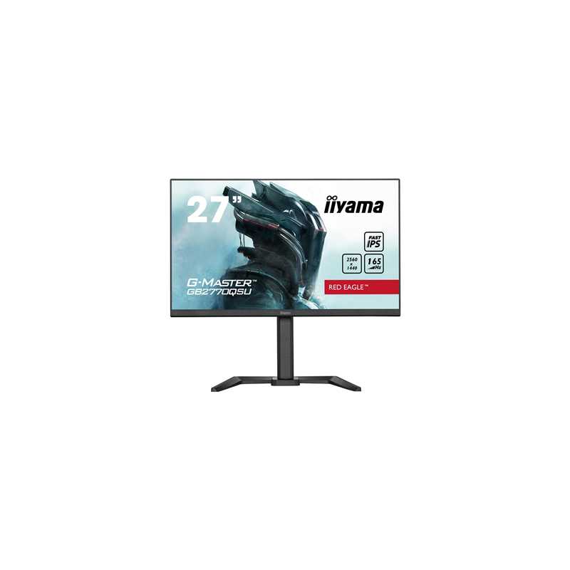 iiyama G-Master GB2770QSU-B5 Red Eagle 27 Inch Gaming Monitor, Black, WQHD, IPS, 165Hz, 0.5ms, FreeSync, HDMI, Display Port, USB