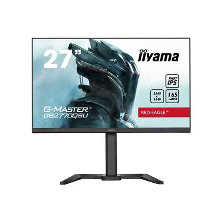 iiyama G-Master GB2770QSU-B5 Red Eagle 27 Inch Gaming Monitor, Black, WQHD, IPS, 165Hz, 0.5ms, FreeSync, HDMI, Display Port, USB