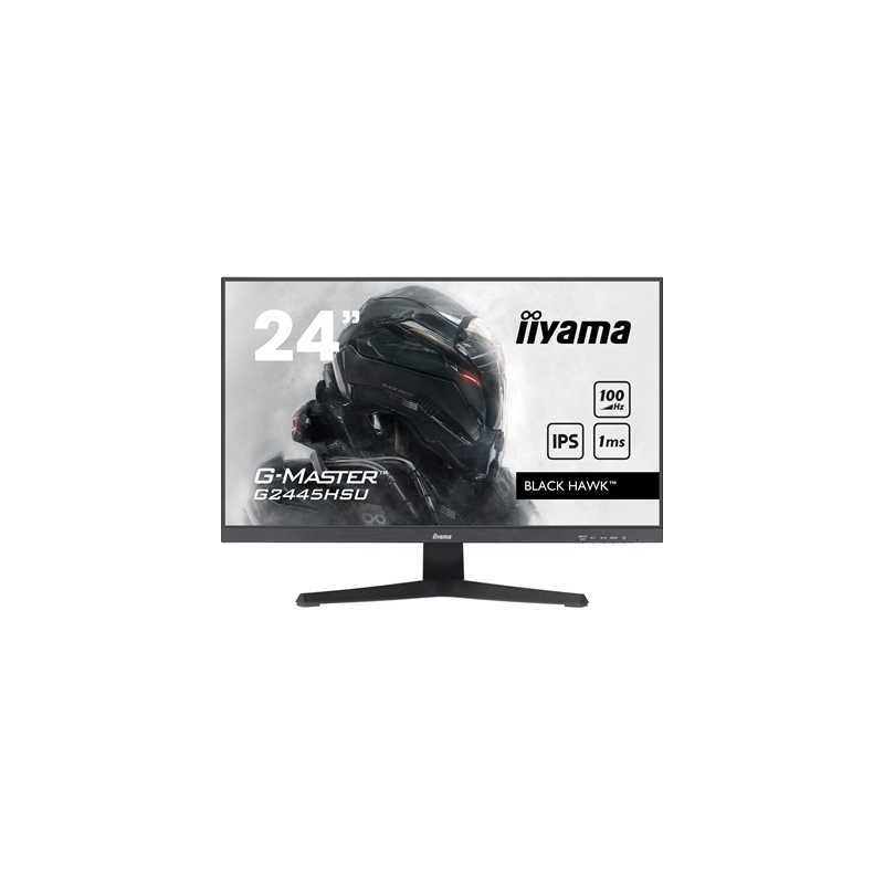 iiyama G-MASTER G2445HSU-B1 24 inch IPS Monitor, Full HD, 1ms, HDMI, DisplayPort, USB Hubx2, Freesync, 100Hz, Speakers, Black, I