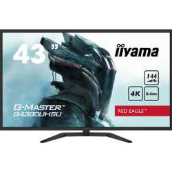 iiyama G-Master G4380UHSU-B1 Red Eagle 43 Inch Gaming Monitor, Black, VA panel, 144hz, 4K, 0.4ms, FreeSync, HDMI, DisplayPort, U