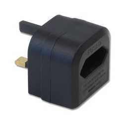 Lindy Euro Transformer to UK Adapter Plug, Black