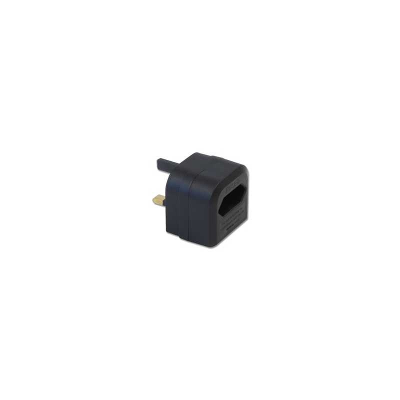 Lindy Euro Transformer to UK Adapter Plug, Black