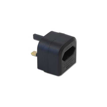 Lindy Euro Transformer to UK Adapter Plug, Black