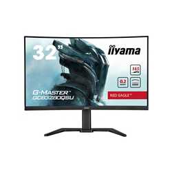 iiyama G-Master GCB3280QSU-B1 Red Eagle 32 Inch Curved Gaming Monitor, Black, 2560x1440, 0.2ms, 165hz, FreeSync, HDMI, Display P