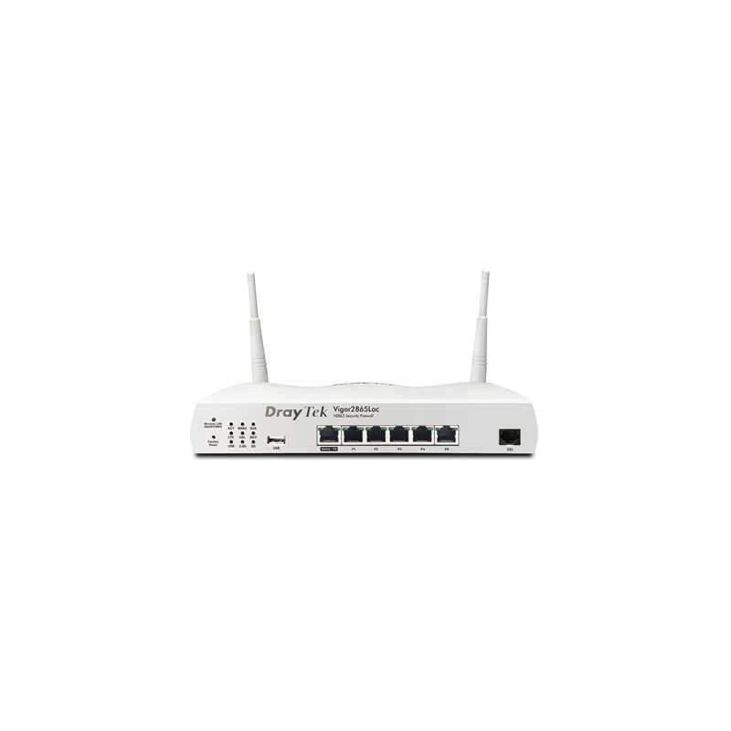 DrayTek V2865LAX-5G-K Vigor 2865Lax 5G Wireless 6 AX Multi-WAN Firewall VDSL/5G Integrated Modem Router with VOIP Functionality