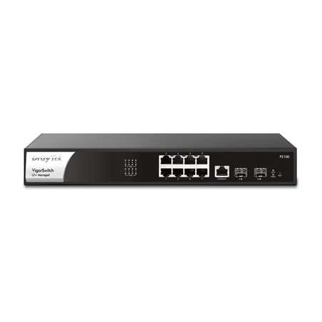 DrayTek VSP2100-K VigorSwitch P2100 8 Port Gigabit POE Layer 2+ Managed Switch with 2 SFP Uplink Ports