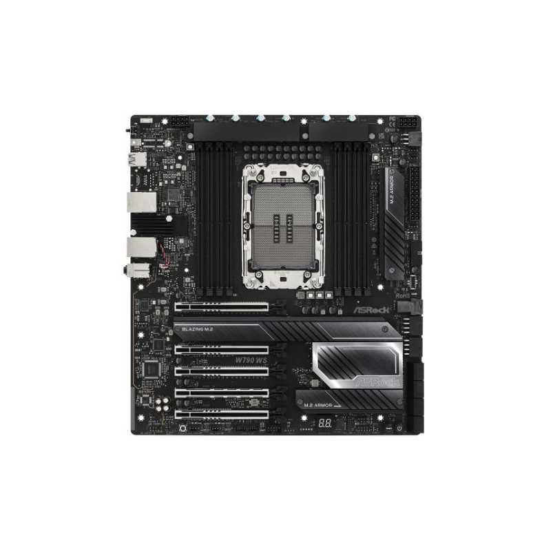 Asrock W790 WS R2.0, Workstation, Intel W790, LGA4677, EATX, 8 DDR5, Wi-Fi 6E, 10G & 2.5G LAN, PCIe5, 4x M.2